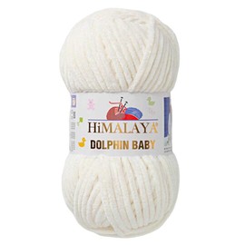 2 Pack/Skeins Himalaya Dolphin Baby, Each Skein 100 Gr/3,5 oz, 120 mt/ 132 yd, Super Bulky Yarn, Blanket Yarn, Velvet Yarn, Knitting Yarn, Amigurumi Yarn, Baby Yarn 80308