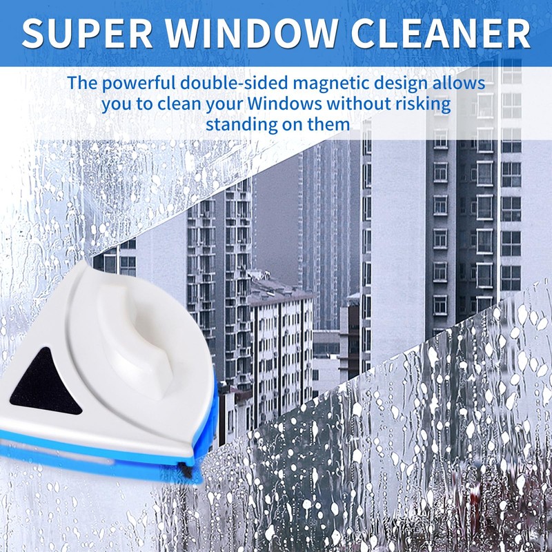 YEXINGO Double-Sided Magnetic Window Wiper for 3-8mm Thickness Single-Sided Glass