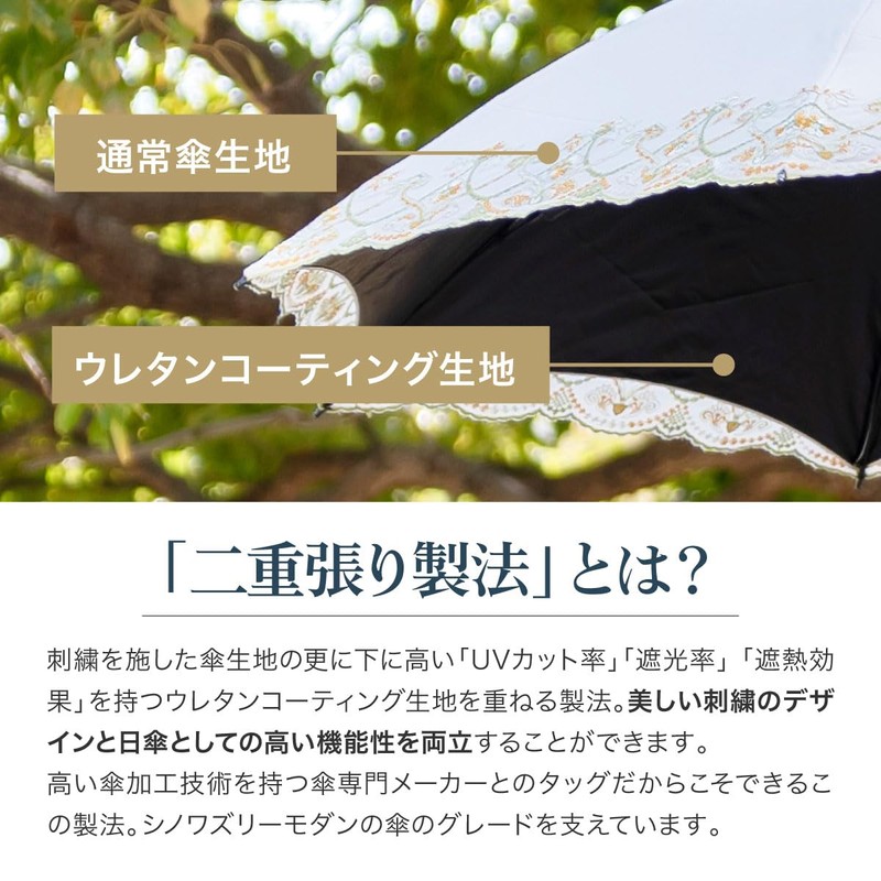Shinoisley Modern Parasol, Full Shade, UV Protection, Folding Umbrella, For