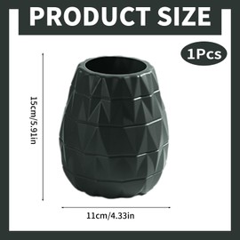 Vase Decorative Unbreakable Plastic Vases for Flowers Tall Modern Flower Vase for Living Room Office Desktop Wedding Decoration (Navy blue)