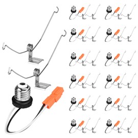 ASD Retrofit Kit for 6-Inch Recessed Cans | E26 Adapter and Spring Clips for 7" 9" 12" MPR LED Fixtures | 12 Pack