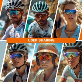 suoso Cycling Glasses-Polarised-Sports Sunglasses-Running Sunglasses-Mens-Womens-Mtb Goggles-Wrap Around glasses-Bike Glasses-For Motorbike Bicycle Skiing Racing,4