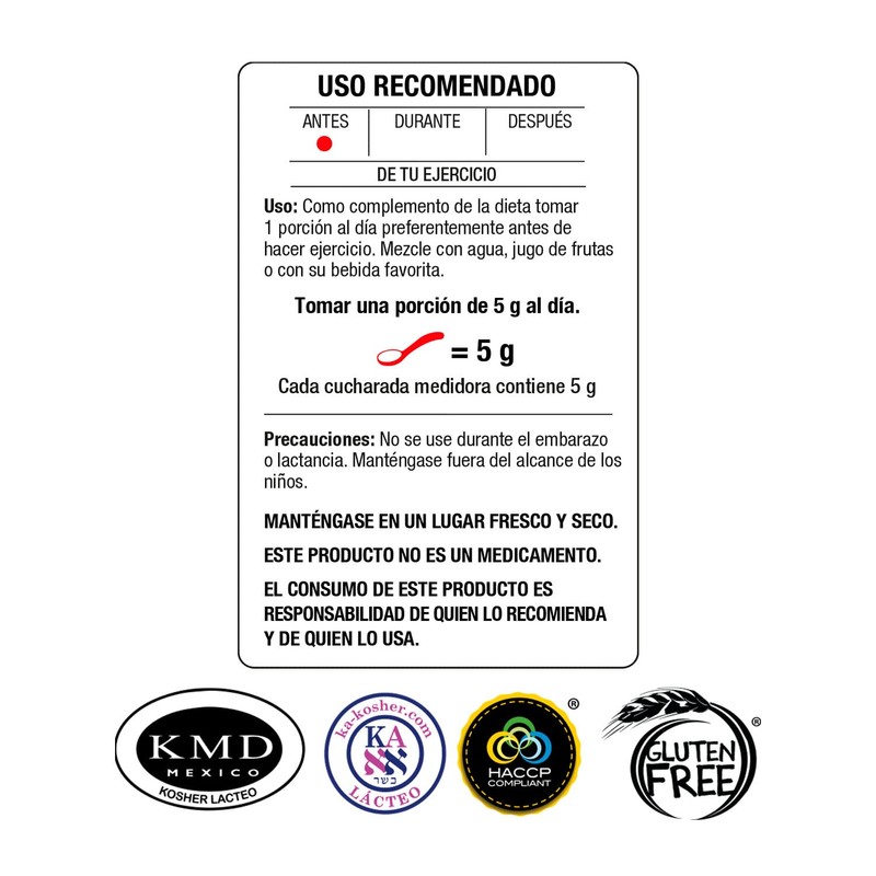 EVOLUTION, Monohidrato de Creatina, Suplemento Alimenticio, Creatina Monohidratada, Sin Gluten,
