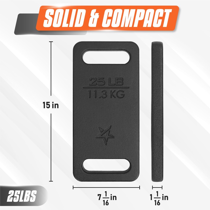 Yes4All Cast Iron Rucking Weight for Backpack, Training Weight Plate