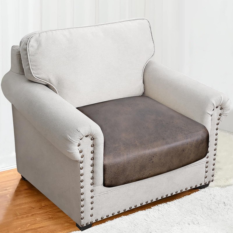 molasofa Leather Look Couch Cushion Covers, Stretch Sofa Cushion Covers