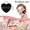 Borlas Polvo Forma Corazón Maquillaje Facial Lavables Reutilizables Suaves Felpa