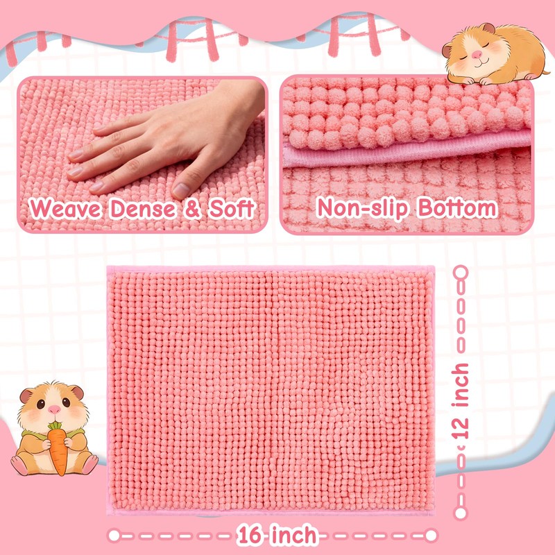 Guinea Pig Cage Liner, 4 PCS Washable Guinea Pig Bedding