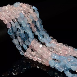 Unbranded 01-Natural Mixed Gemstone Pebble Nugget Beads Size 8x10mm 15.5'' Strand