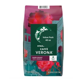 Caffe Verona Dark Roast Whole Bean Coffee by Starbuk's, 100% Arabica, 40 oz, Pack of 1