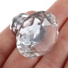 Mtsooning 2PCS Diamond Glass Knob, 30mm/1.18" Clear Shaped Crystal Pull