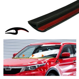 Automotive Front Windshield Weather Stripping - Car Windshield Seal Rubber Stripping Trim Cover for Car Leak Sound Proofing - 16Feet, Black Front Windshield