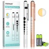 RISEMART 2-Pack Pen Light for Nurses – Medical Penlight with