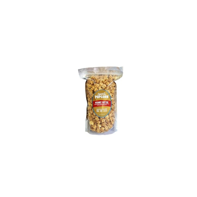 Signature Popcorn, 3-Pack Large Resealable Bags, Peanut Butter, Gourmet Popcorn