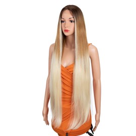Noble Star 38 Inch GTHL12A/27V/613 6“ Long Straight Lace Front Wig Heat Resistant Lace Front Wig For Women Synthetic Straight Wig For Women
