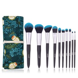 MSQ メイクブラシ 10本セット プロ仕様 化粧ブラシ チークブラシ メイクブラシ アイシャドウブラシ フェイスブラシ 豊富な極細毛 収納ボックス付き 持ち運び便利 メイク道具 ギフト超柔らかい 化粧筆(ホタルシリーズ)