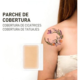 6 Pegatinas Invisibles de Maquillaje - Parches Impermeables Contra Sudor y Agua para Cobertura de Tatuajes, Cicatrices, Marcas de Nacimiento y Puntos Negros