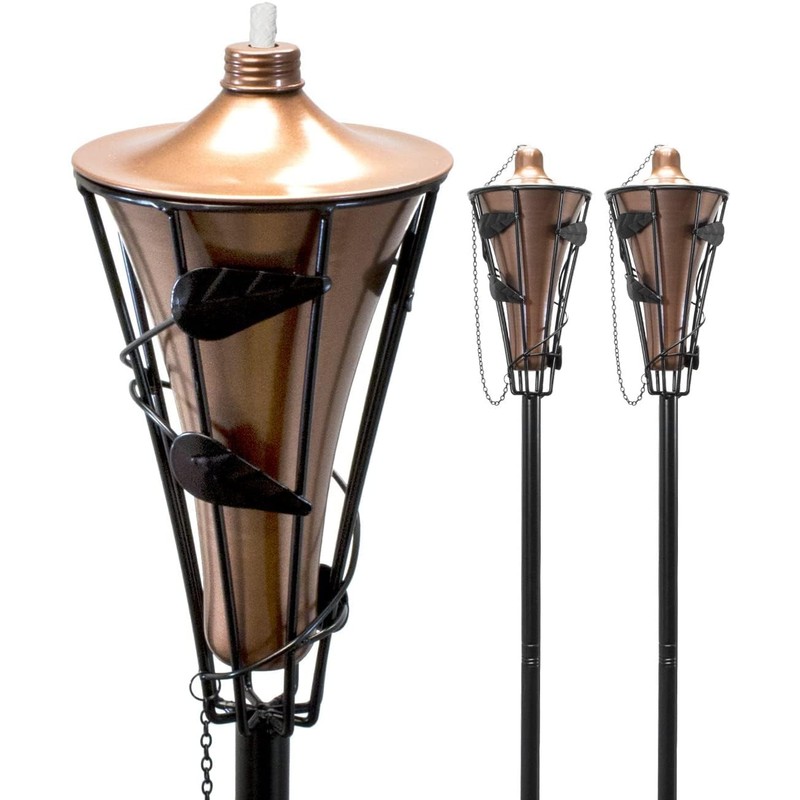 Matney Outdoor Metal Patio Torches – Use for Deck, Patio,