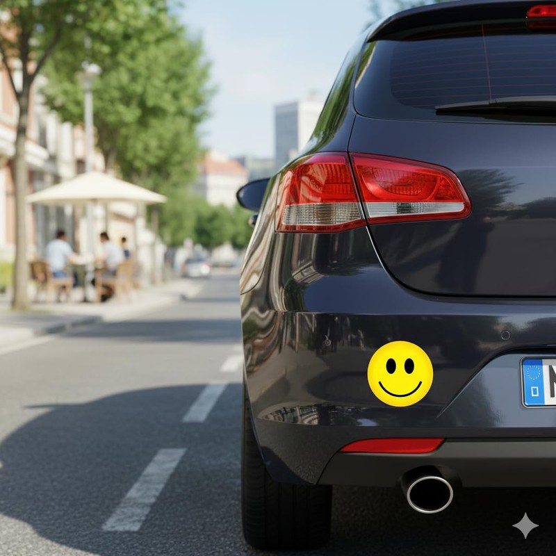 Smiley Face Circle Magnet by Magnet America is 5.75" x