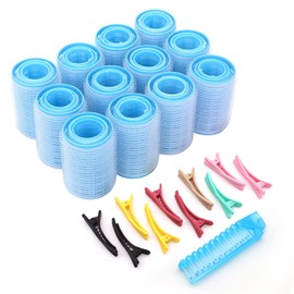 Tubos para Cabello, Juego de 47 Rulos para Cabello, Rodillos de Plástico Portátiles para el Cabello, Rizadores de Peluquería Pelo Sin Calor, para Cabello Corto, Medio y Largo Accesorio de Peluquería para Mujeres (36 Rizadores, 10 Clips de Dientes de Pato
