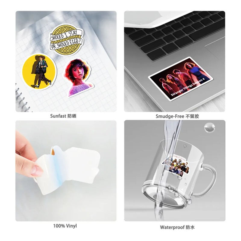 Stranger Things 50 Calcomanias Stickers De Pvc Vs Agua