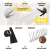 Touri Upgraded 24 Pack Clear Bird Spikes, Transparent PVC Bird