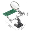 HZY Helping Hands Magnifier Soldering Station, 2.5X Magnifying Glass Third