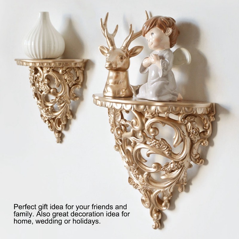 Wall Hanging Storage Rack European Hollow Style Shelf Wall Decoration