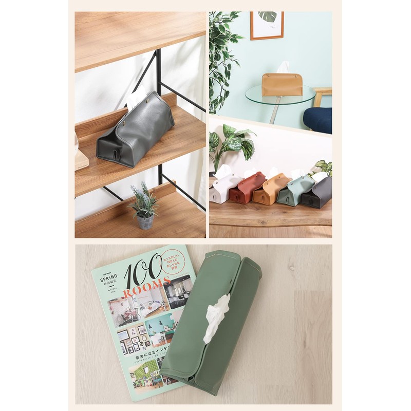 System K Tissue Case with Wall Hanging Hook Leather PU