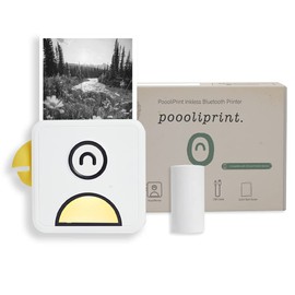 Poooliprint L2 Inkless Pocket Printer - Mini Phone Bluetooth Portable Poooli Thermal Printer for iOS + Android Print Sticky Photos, Labels, Notes, Lists for Journal, Yellow