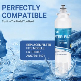 Water Filter for LG LMXS30776S, LSXS26326S, LSXS26366S, LSXS26366D, LMXC23746D, LMXS30776D, LSXC22426S Refrigerator Models with 3 LT120F Air Filters.