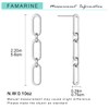 FAMARINE Silver Chain Earrings Drop Dangle Earrings for Women Paperclip