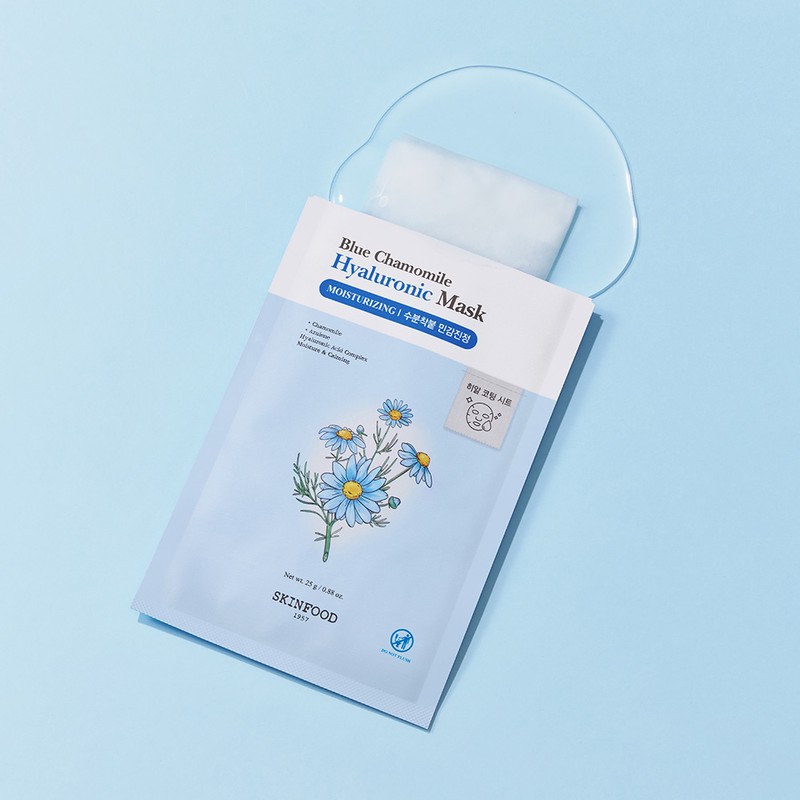 skin food [Skinfood] Blue Chamomile Hyaluronic Mask Pack 10 sheets
