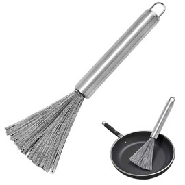 BOJIDO Stainless Steel Kitchen Cleaning Brush, Suitable for Pots, Pans, Tableware, Easy to Scorch and Stick Removal, Antibacterial, Rust Proof, Heavy Duty, Scratch Resistant and Easy to Clean, Hook