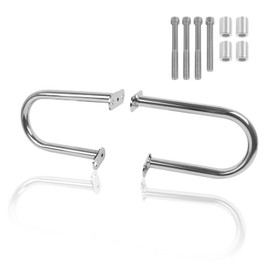 CHIFUN Motorcycle Rear Crash Bars Saddlebag Guard Rails Replacement for Honda CTX1300 CTX 1300 Deluxe SC74 2014-2017 Chrome Steel Motorcycle Rear Side Box Falling Protection