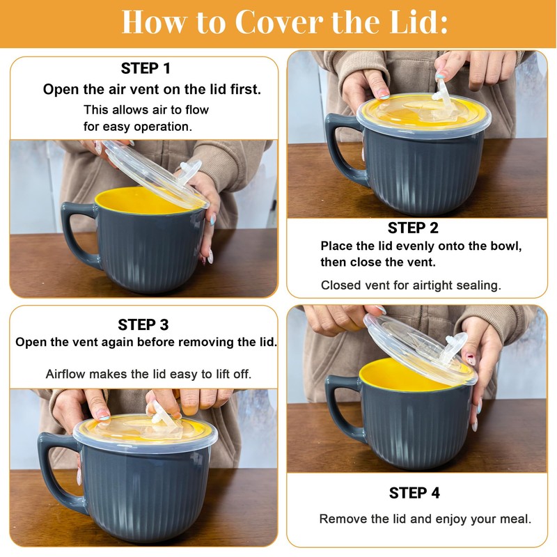 Hoilse Vented Lids for 5" diameter containers set of 2，lids