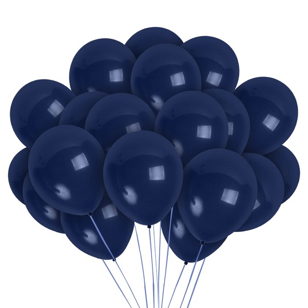 Treasures Gifted Matte Navy Blue Balloons 100 Pack for Little Peanut Boy Bear Elephant Baby Shower Decorations 10 Inch Latex Wedding Graduation Decoration Birthday Party Supplies