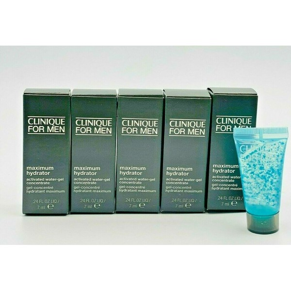 5 X CLINIQUE for MEN Maximum Hydrator Activated WaterGel Concentrate MINI 0.24oz
