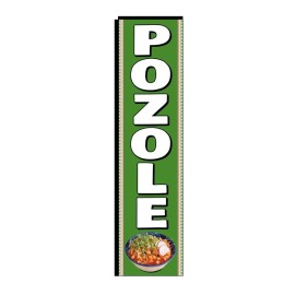 Ffn POZOLE Mexican Food Sign – Outdoor Advertising Rectangle Feather Banner...
