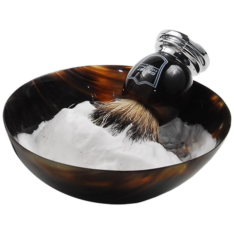 Parker Genuine Ox Horn Palm Lathering Shave Bowl – Handcrafted