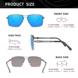 KINGSEVEN Oculos 7790 Sunglasses Polarised Coating Lens 2023 Auto Reset Framework Driving Glasses for Men/Women, pistol blue