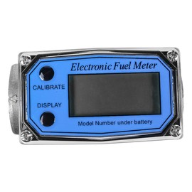 Sarini Digital Turbine Flow Meter, Water Diesel Fuel Flow Meters Electronic Flowmeter 9-100L 1in NPT For Diesel, Kerosene, Gasoline(Blue)