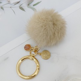 Lala 마이아 밍크털 키링참장식-베이지(MAIAKR010) Maia Mink Fur Keyring Charm - Beige (MAIAKR010)