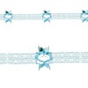 Snow White Christmas Foil Ceiling Decorations - Blue 30cm x