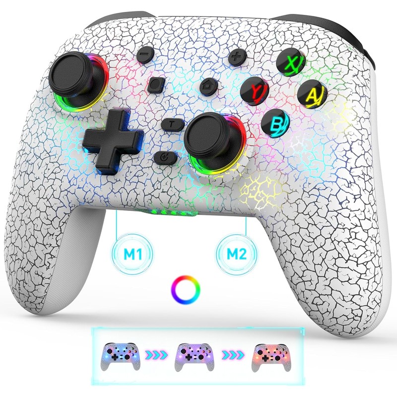 Joso Controlador inalámbrico para PCSwitchPS4PS3, controlador de smartphone para iPhoneAndroid,