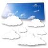 Imaggge.com Anti-Collision Stickers for Glass Doors (Clouds) – Prevents Birds