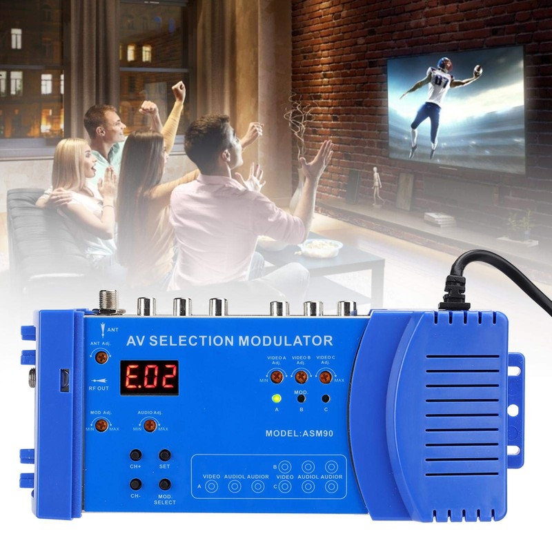 RF Modulator Compact RF Modulator Audio Video TV Converter RHF
