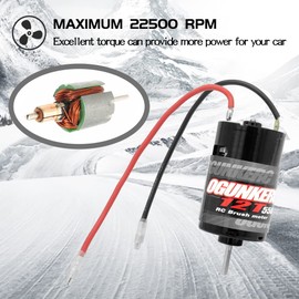 OGRC Motor 550 12T Brushed Motor for Traxxas Slash Redcat ARRMA AXIAL HSP HPI Wltoys Kyosho HELION 1/10 Scale RC Truck (12T)