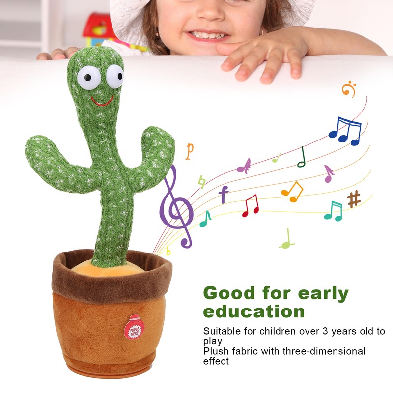 Electronic Cactus Plush Toys Singing Dancing Cactus Educational Children Kids