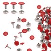 sourcing map 100 Sets Double Cap Leather Rivets, 10x10mm Round