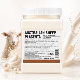 Australian Sheep Placenta Jelly Mask 650 g, Mascarilla Facial Hidratante Tipo Spa para Rostro y Cuello, Uso Profesional                               